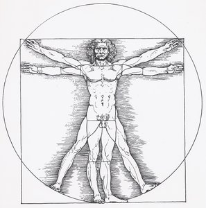 Vitruvianischer Mann by Leonardo da Vinci